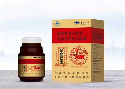 鹿源春牌  馬鹿茸血粉軟膠囊